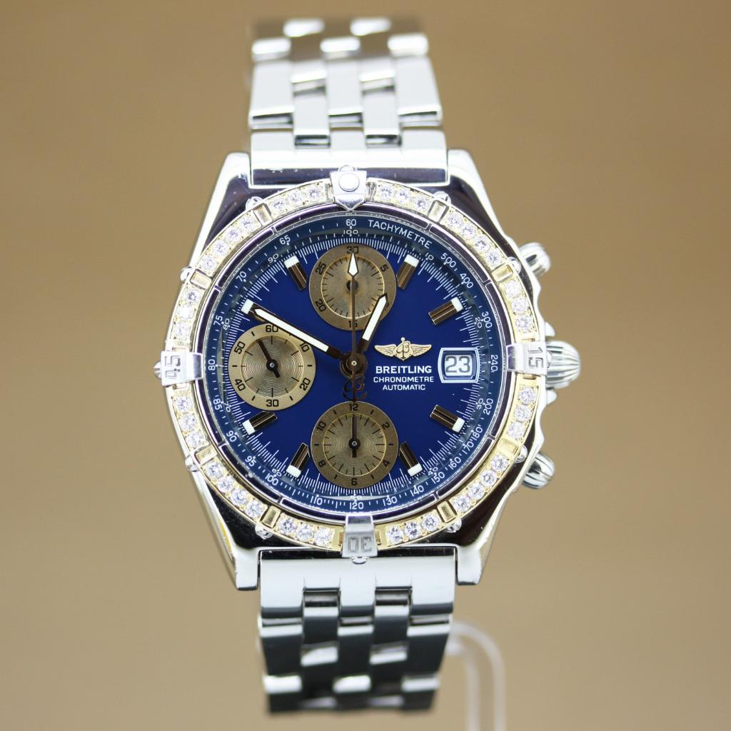 Breitling Chronomat Staal-Goud D13352 Diamonds, Staal, Gebruikt, Breitling, Polshorloge