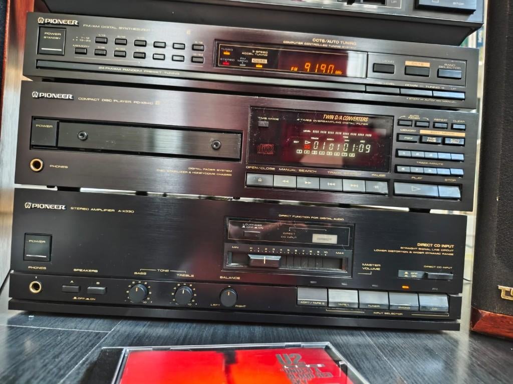 Pioneer audiosysteem + TSM-LUIDSPREKERS, Audio, Tv en Foto, Luidsprekers, Refurbished, 120 watt of meer, Center speaker, Ophalen