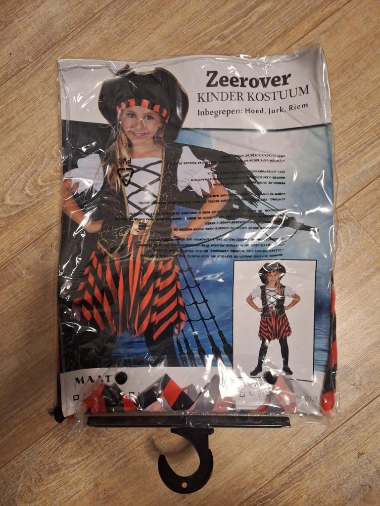 Piratenpak Meisjes Maat 152, Ophalen of Verzenden, Nieuw, 146 t/m 152, Meisje