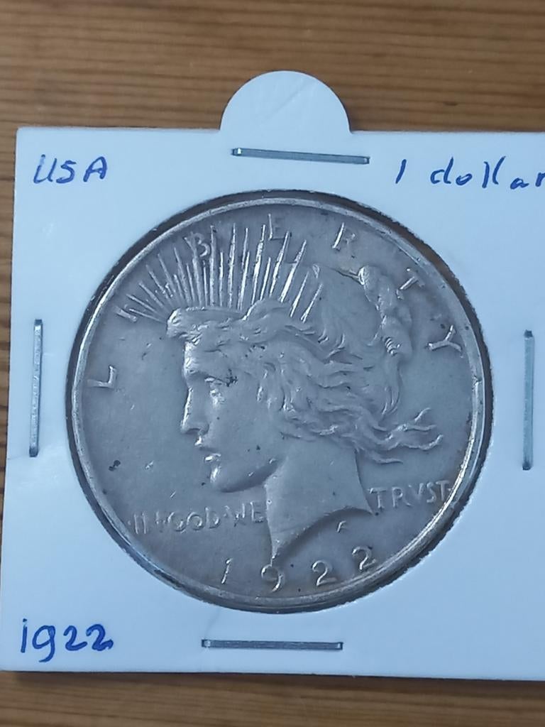Usa 1 dollar 1922 zilver, Postzegels en Munten, Munten | Amerika, Ophalen of Verzenden, Noord-Amerika, Zilver
