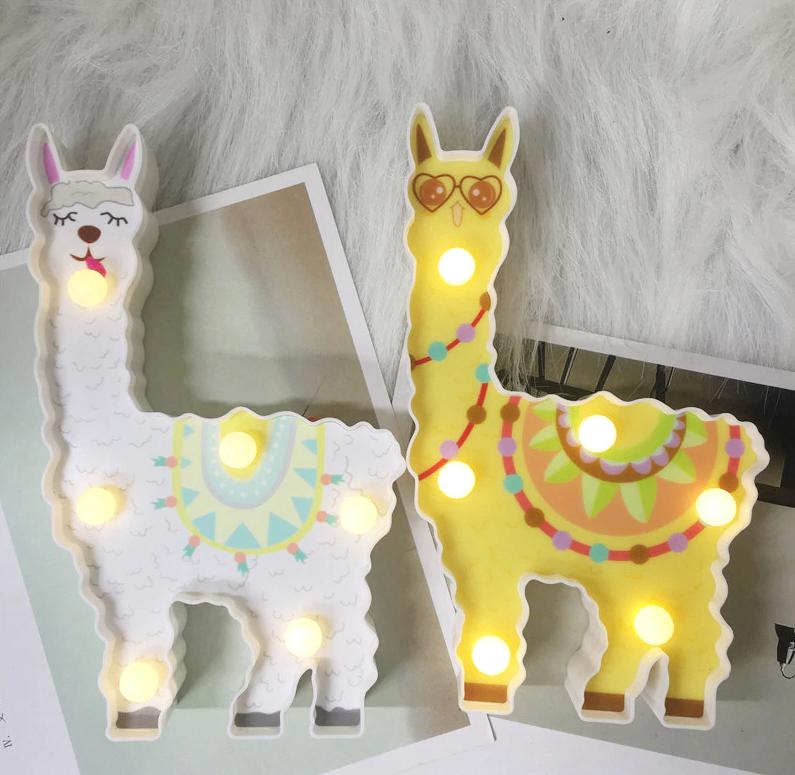 Alpaca Lamp / Wandlamp Dieren Decor LED 3D Nachtlampje Sier, Huis en Inrichting, Lampen | Wandlampen, Verzenden, Nieuw