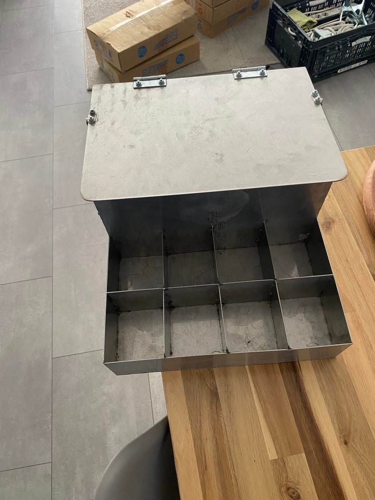 RVS kassa en knijpers voor markt, Ophalen of Verzenden