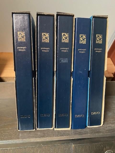 5 DAVO albums voor postzegelmapjes, Ophalen of Verzenden