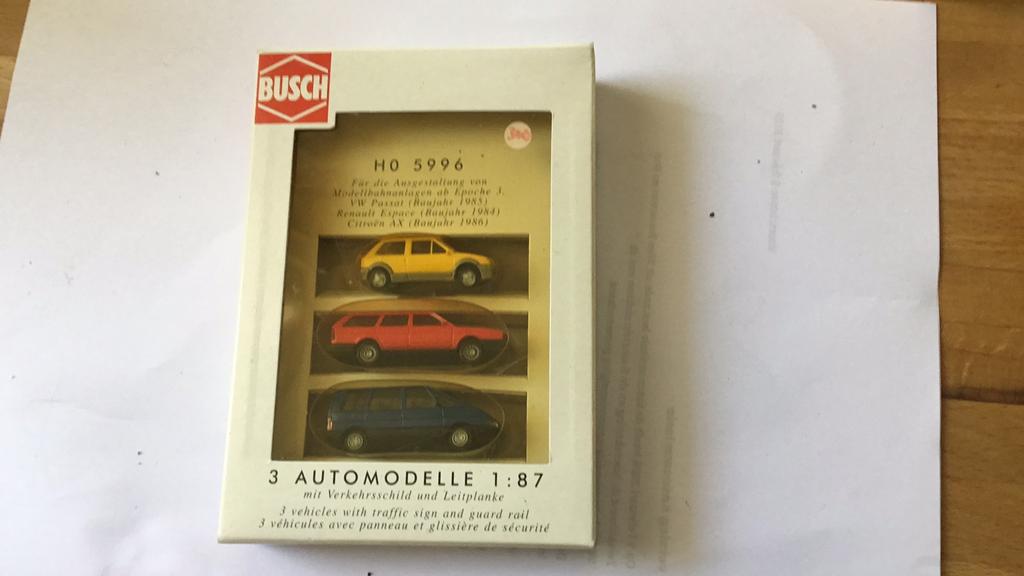 Model auto setje Busch, Hobby en Vrije tijd, Modelauto's | 1:87, Ophalen of Verzenden, Zo goed als nieuw, Auto, Overige merken