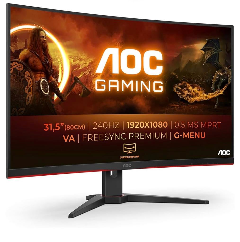 AOC C32G2ZE/BK gaming monitor Full HD 240HZ, Computers en Software, Monitoren, K&N Elektronica, Ingebouwde speakers, VA, Refurbished