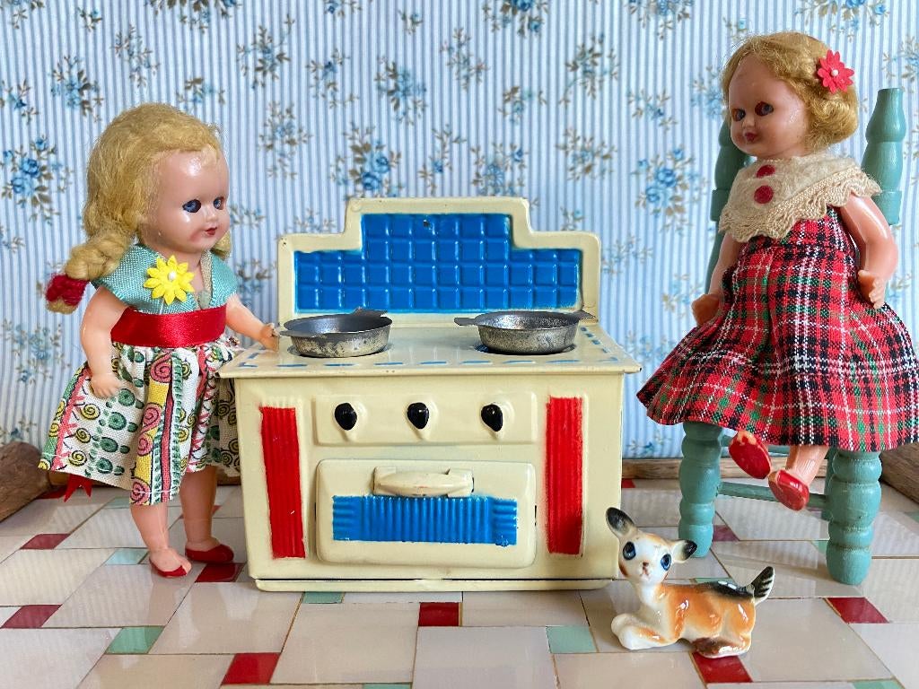 Oud blikken speelgoed fornuis, fornuisje blik, jaren 50, Antiek en Kunst, Antiek | Speelgoed, Ophalen of Verzenden