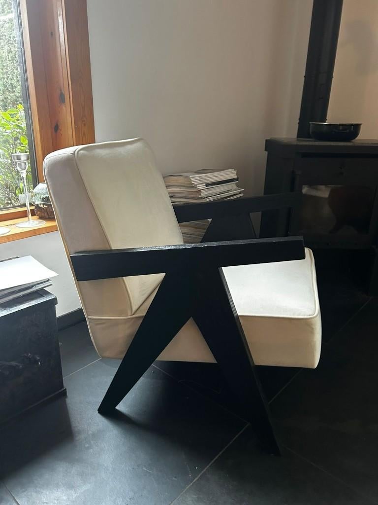 Charlotte Perriand | Pierre Jeanneret Lounge stoel, Huis en Inrichting, Stoelen, Ophalen, Drie, Zo goed als nieuw, Stof