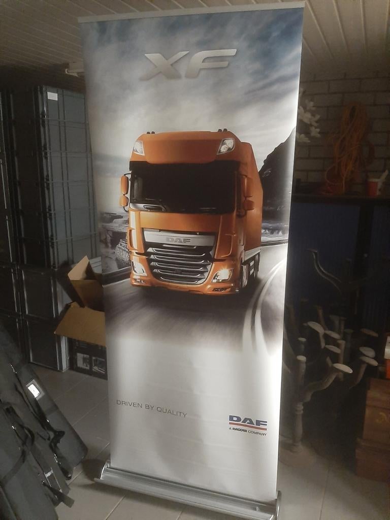 Originele oprolbare DAF XF EURO 6 banner poster 85x210cm, Ophalen of Verzenden, Zo goed als nieuw, Auto's