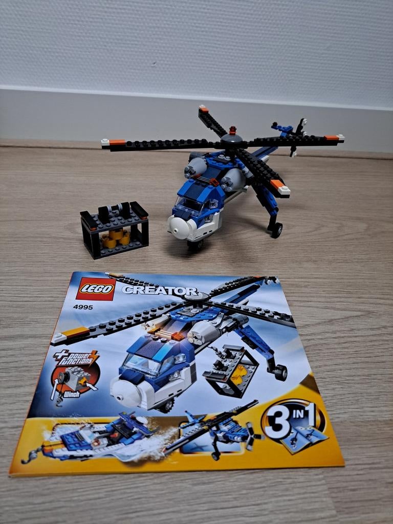 Lego creator vrachthelicopter 4995, Ophalen of Verzenden, Zo goed als nieuw, Complete set, Lego