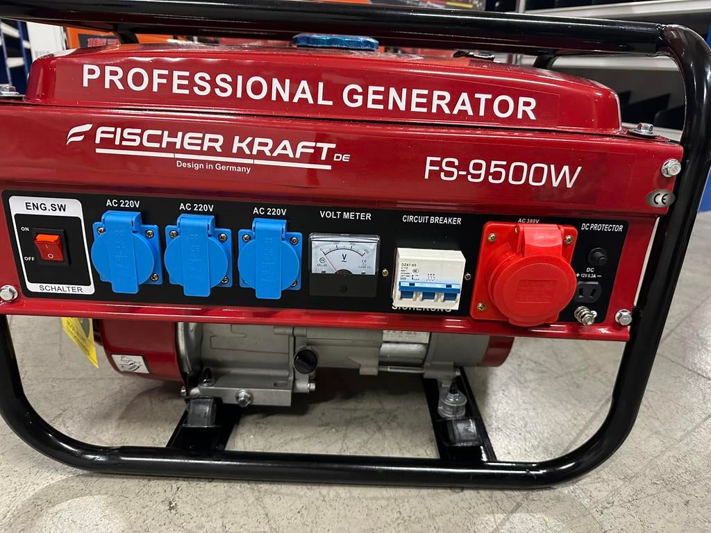 Fisher kraft generator l benzine l fs-9500 l, Ophalen of Verzenden, Zo goed als nieuw, Minder dan 5 kVA, Benzine