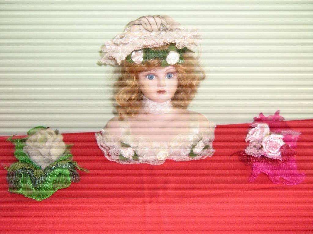 Brocante buste + decoratie, Ophalen of Verzenden