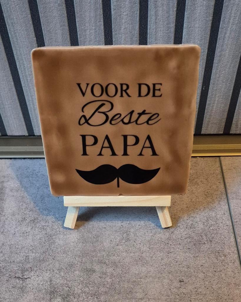 Tegel met tekst - Voor de beste papa, Ophalen of Verzenden, Nieuw