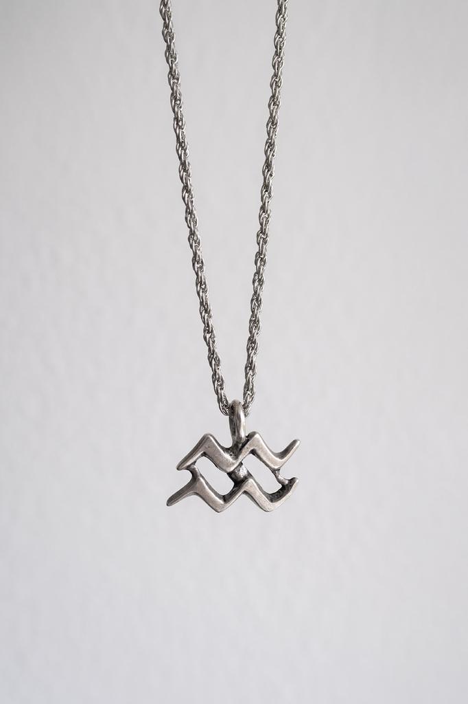 Sterling Silver Waterman Sterrenbeeld Ketting, Met hanger, Ophalen of Verzenden, Zo goed als nieuw, Zilver