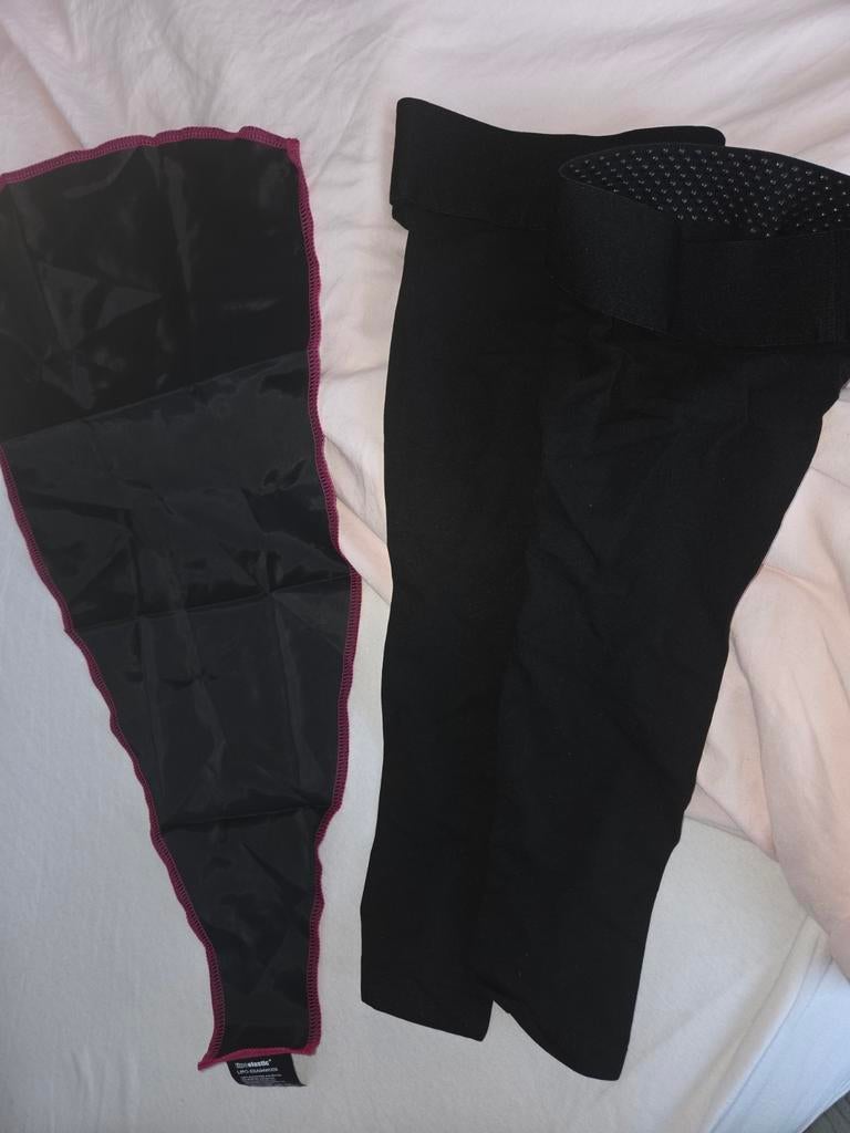 Goede professionele compressie kousen met siliconen band., Ophalen of Verzenden, Zo goed als nieuw, Zwart, Panty