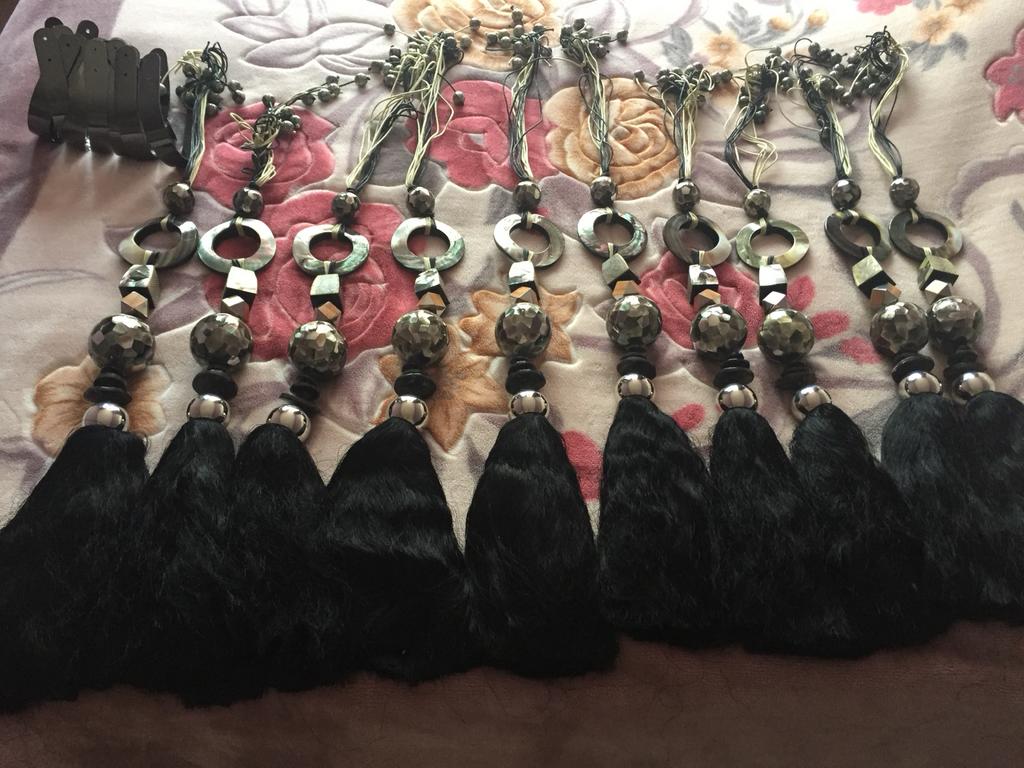 Luxe Embrasses met Kwast - 10 stuks, Ophalen, Zo goed als nieuw, Zwart, 200 cm of meer