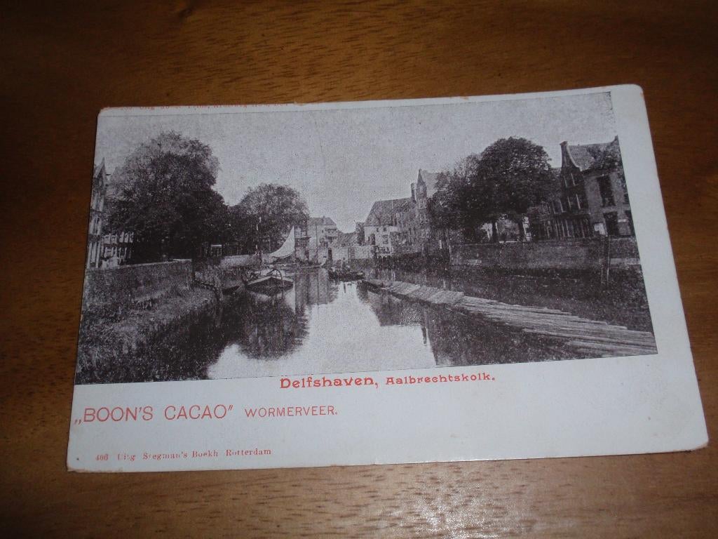 Rotterdam Reclamekaart Boon Cacao Aalbrechtskolk Delfshaven, Verzenden, Voor 1920, Ongelopen, Zuid-Holland