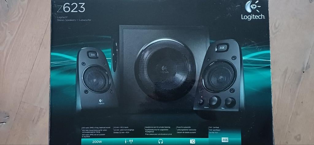 Logitech Z623 THX 2.1 Stereo Speakers + Subwoofer 200W, Ophalen of Verzenden, Zo goed als nieuw, 120 watt of meer, Complete surroundset