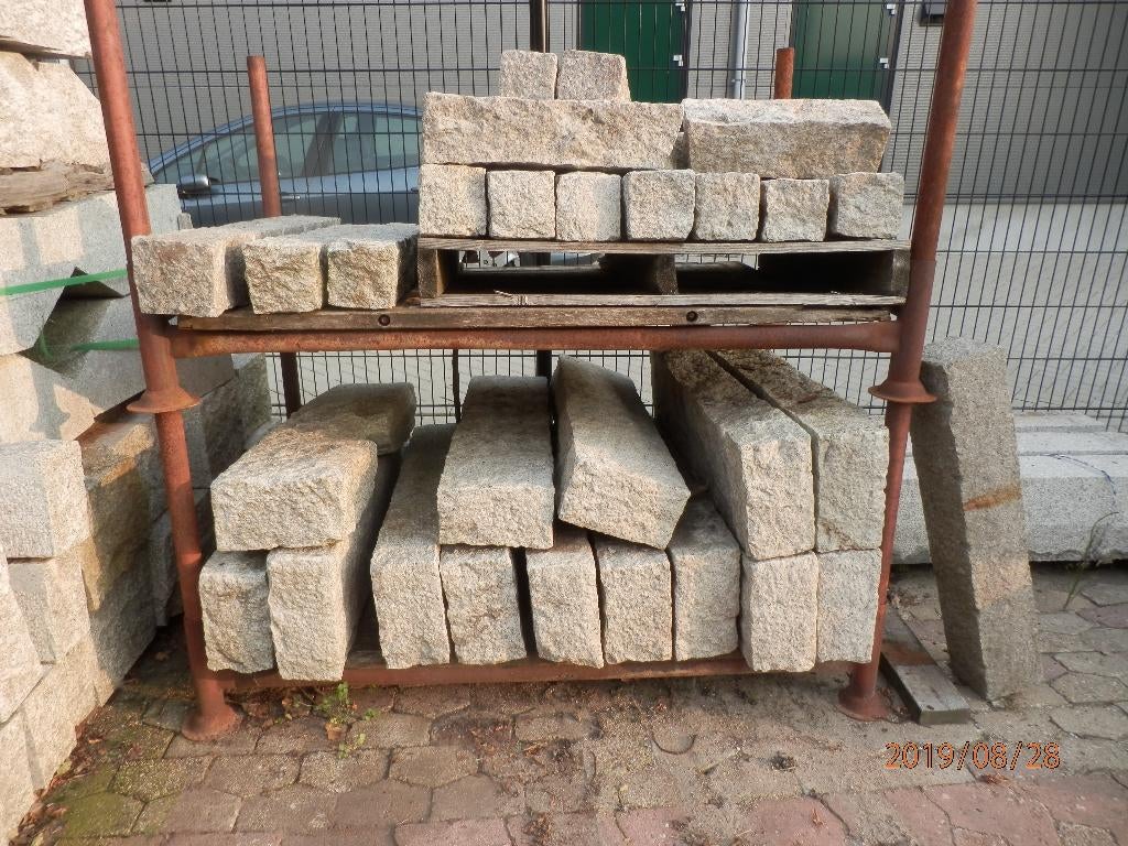 Granieten banden paaltjes kantkeien, Tuin en Terras, Grind, Keien en Split, Ophalen of Verzenden, Nieuw, Graniet, Overige typen