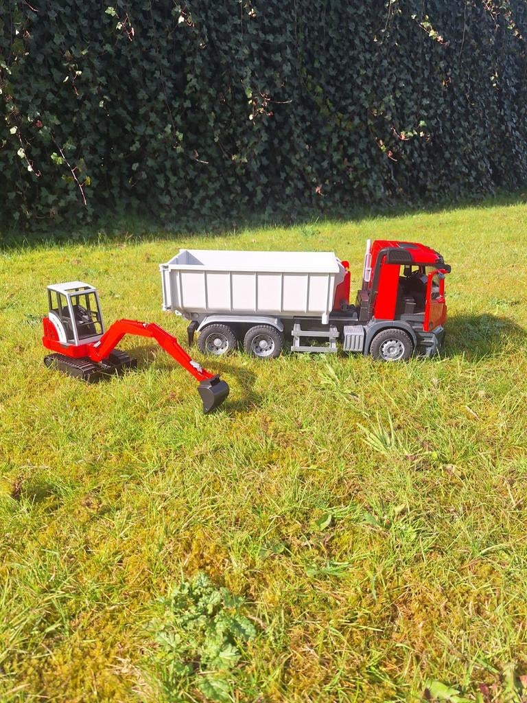 Speelgoed vrachtwagen en graafmachine, Ophalen of Verzenden