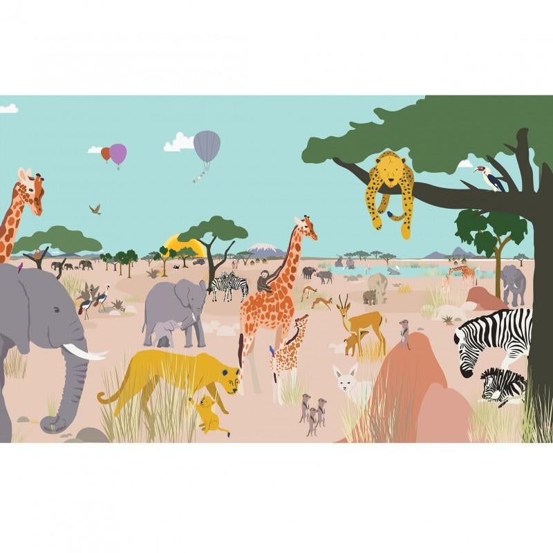 Kinderbehang Safari MIMI'Lou, Mimilou, Nieuw, Info@mimilou.nl, Ophalen of Verzenden