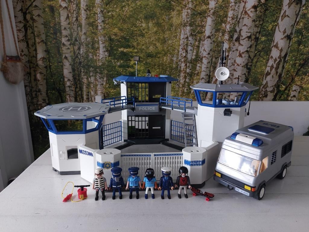 Playmobil Politiebureau met arrestatiebus, Ophalen of Verzenden, Gebruikt, Los playmobil