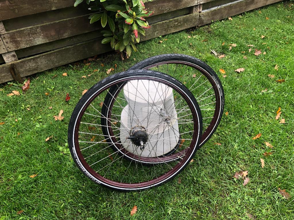 Set Wielen 28 inch achterwiel 7 NEXUS versnell. terugtraprem, Wiel, Gebruikt, Shimano Nexus, Ophalen of Verzenden