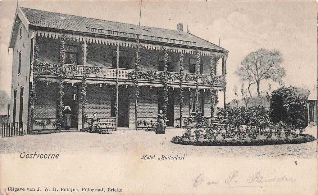 V632 Oostvoorne Hotel Buitenlust - uitg Robijns Brielle 1904, Ophalen of Verzenden, Voor 1920, Gelopen, Zuid-Holland