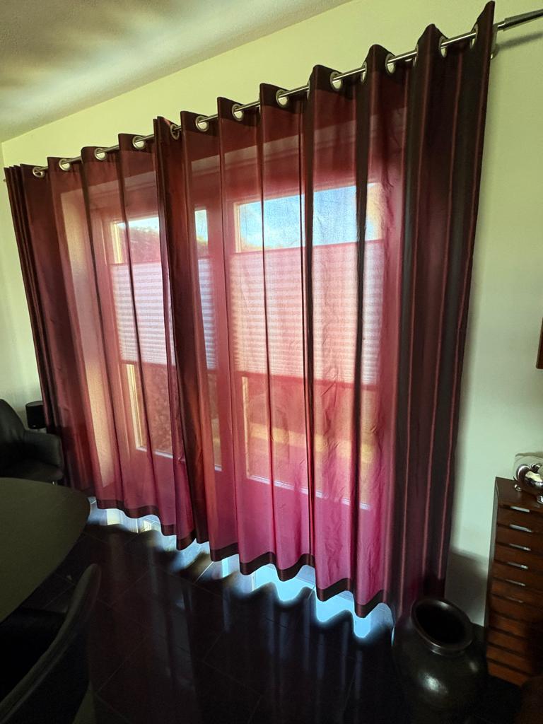 Luxe Overgordijnen op Design RVS Gordijnroede, Ophalen, Overige kleuren, 200 cm of meer, Zo goed als nieuw