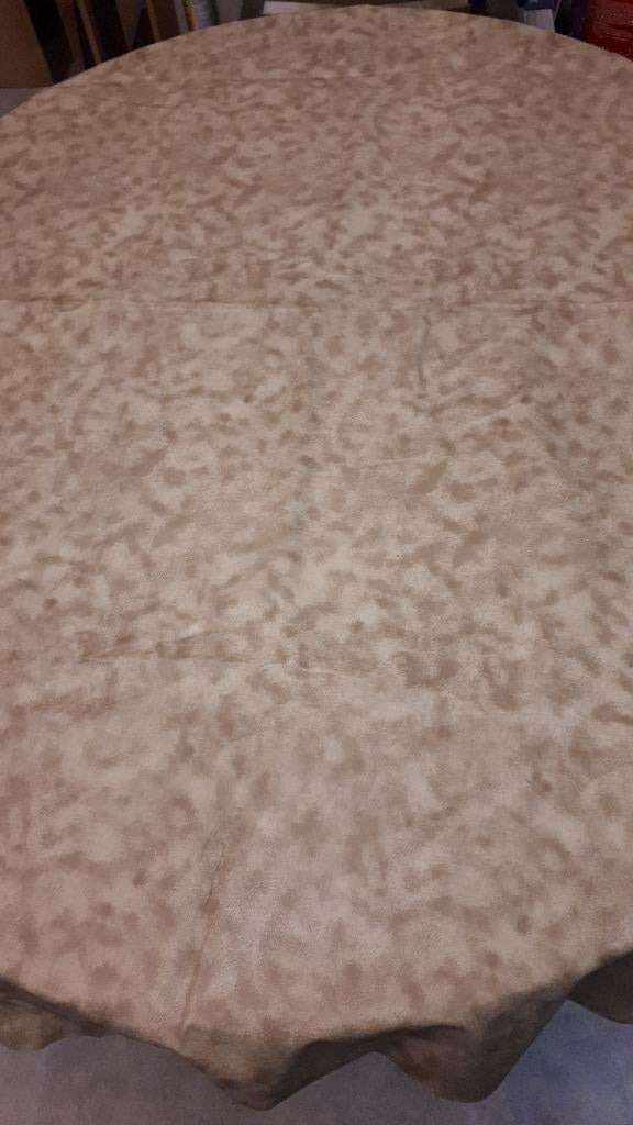 beige leder/zand stof, nieuwstaat, Hobby en Vrije tijd, Stoffen en Lappen, Overige materialen, 120 cm of meer, Beige, Nieuw