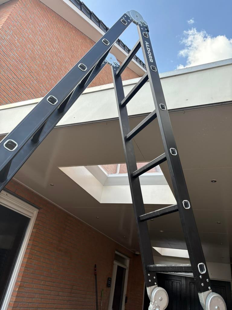 Vouwladder – ALDORR Professional, Ophalen, Zo goed als nieuw, 2 tot 4 meter