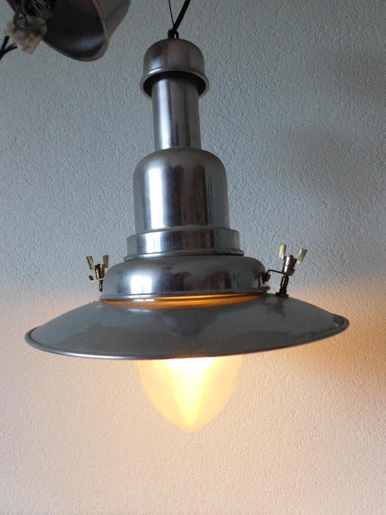 IKEA Ottava scheepslamp in chroom, Industriële hanglamp, Typ, Ophalen of Verzenden, Gebruikt, Glas, Minder dan 50 cm