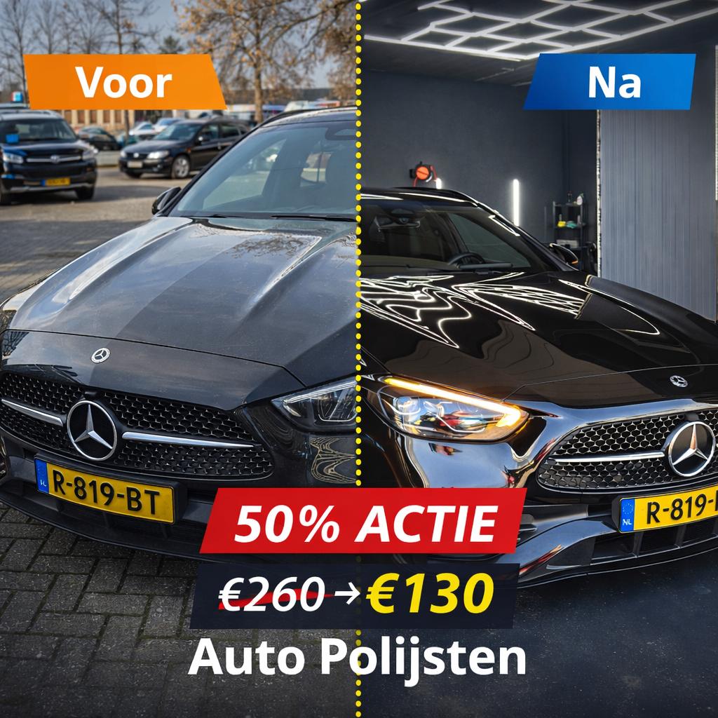 Auto Polijsten Groningen ACTIE – 50% KORTING  NU €130, Krasverwijdering