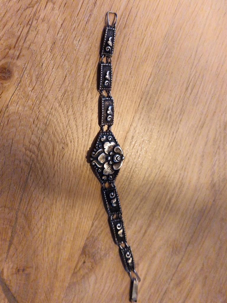 Zilveren Armband met Keurmerk 800 - Vintage Design, Ophalen of Verzenden, Gebruikt, Zilver, Zilver