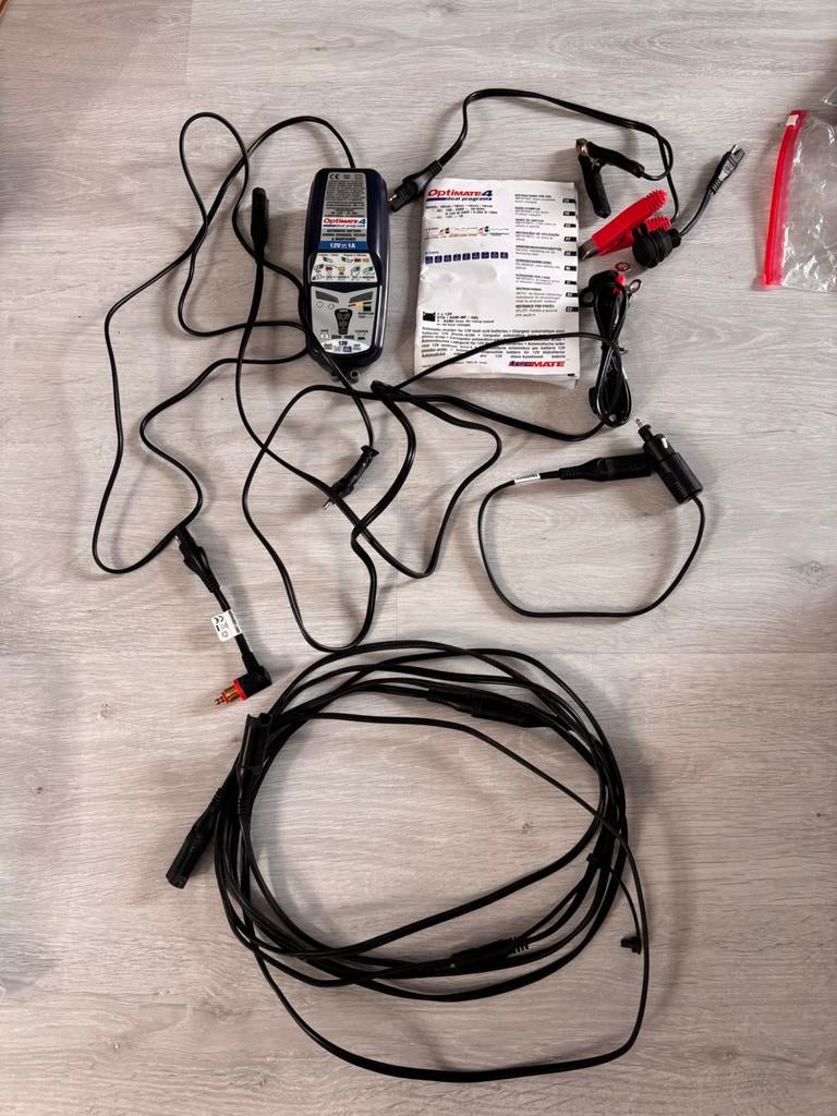 Tecmate Optimate 4 Dual Program lader met extra accessoires!, Ophalen of Verzenden