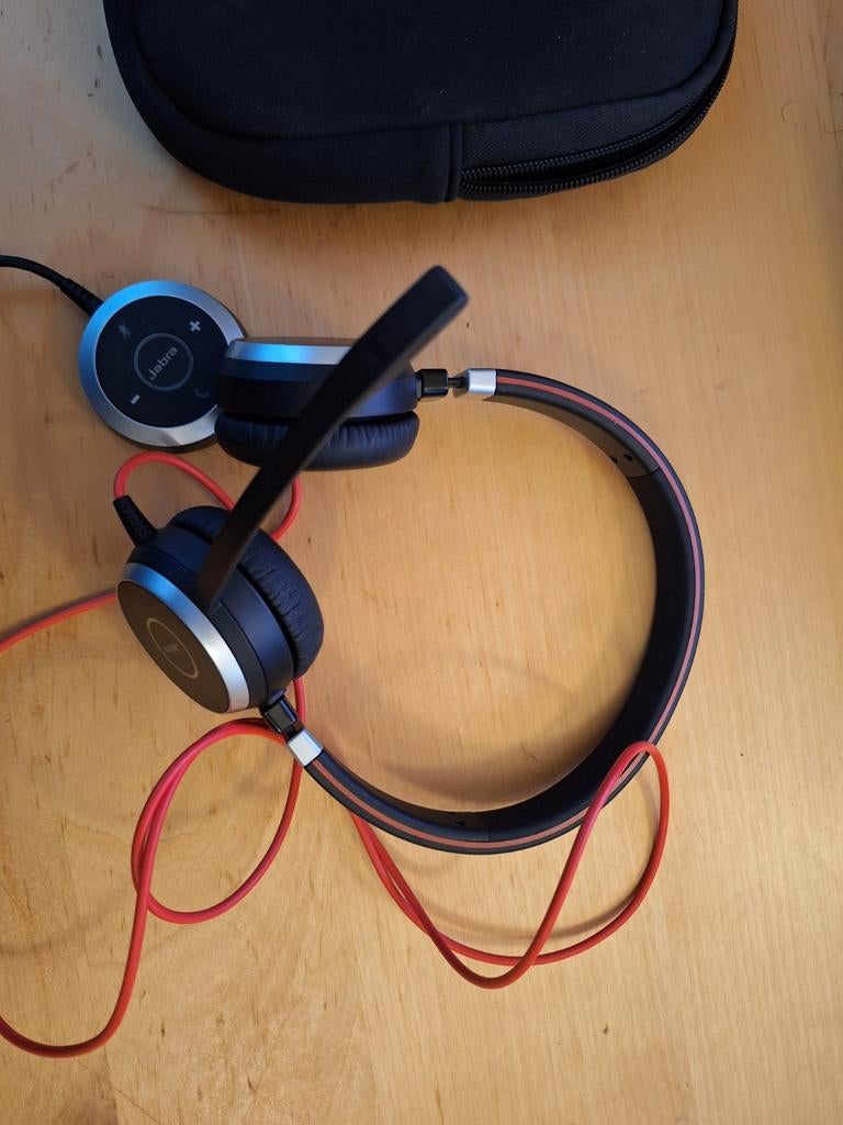 Jabra Evolve Link MS Headset - Professionele USB Headset, Ophalen of Verzenden, Gebruikt, Op oor (supra aural), Overige merken