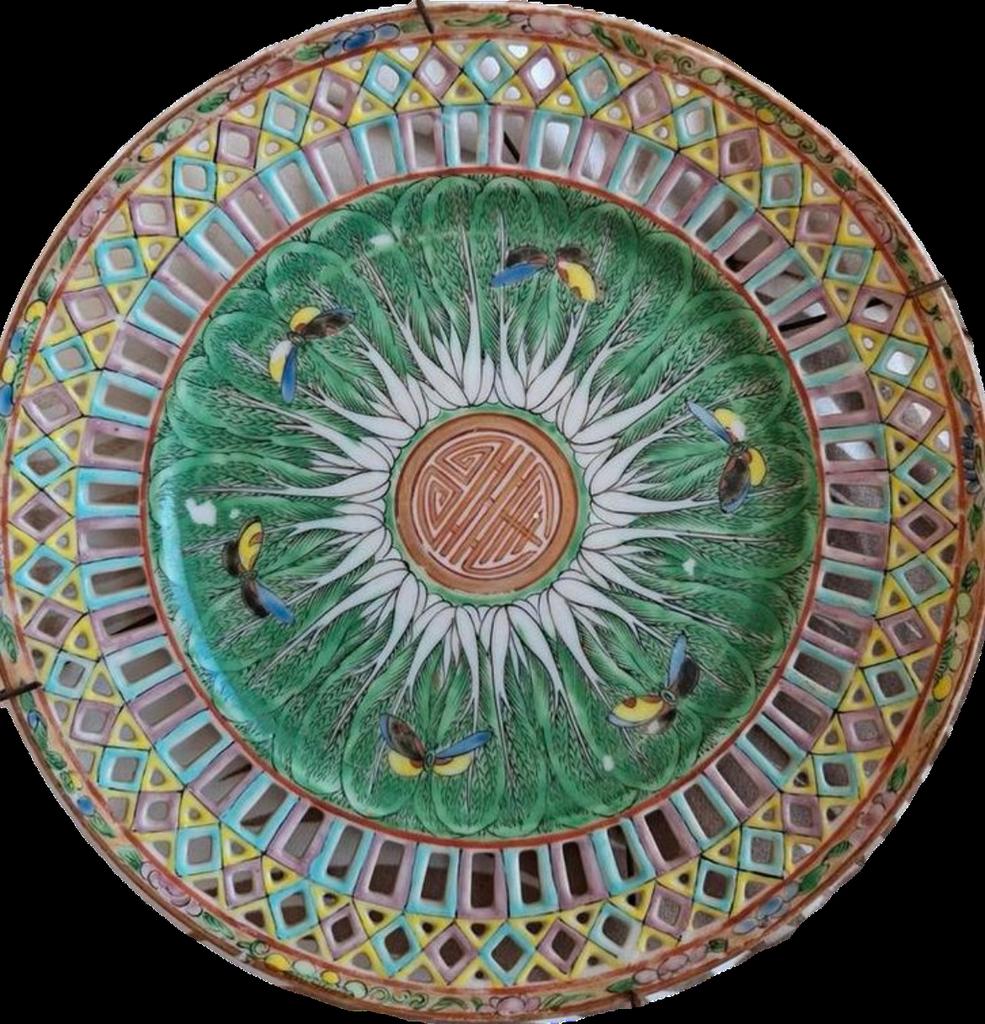 Antiek Chinees Famille Verte Bok Choy Bord,, Antiek en Kunst, Antiek | Porselein, Ophalen of Verzenden