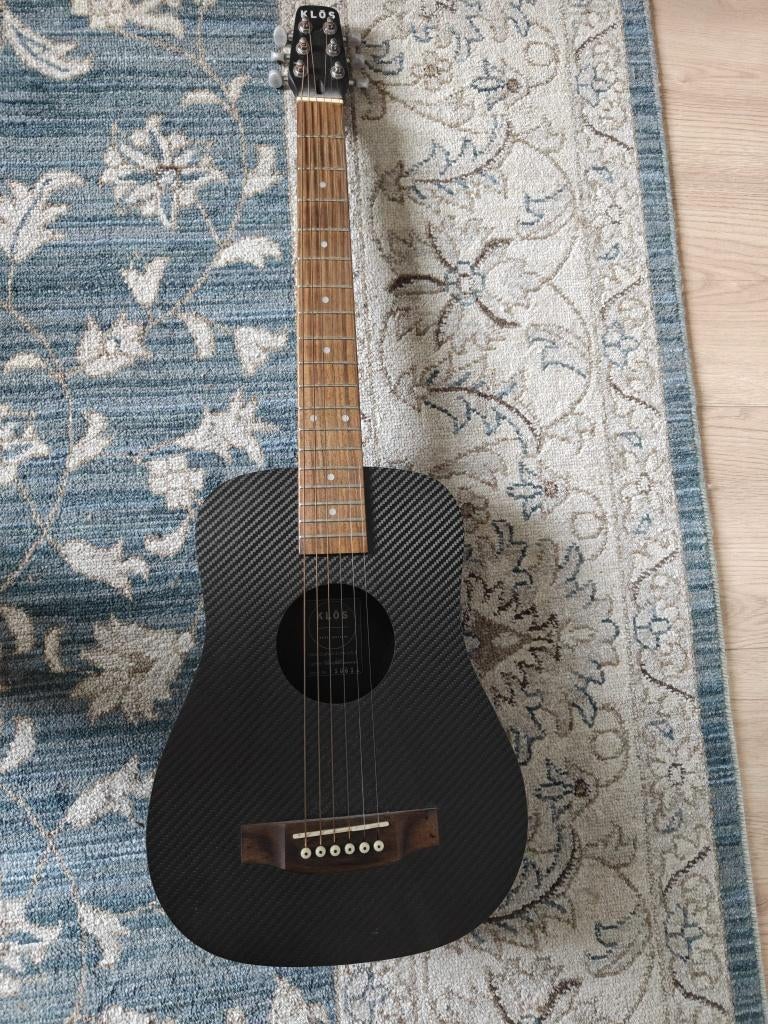 Klos carbonfiber acoustic electric travel guitar, Ophalen of Verzenden, Gebruikt, Western- of Steelstringgitaar