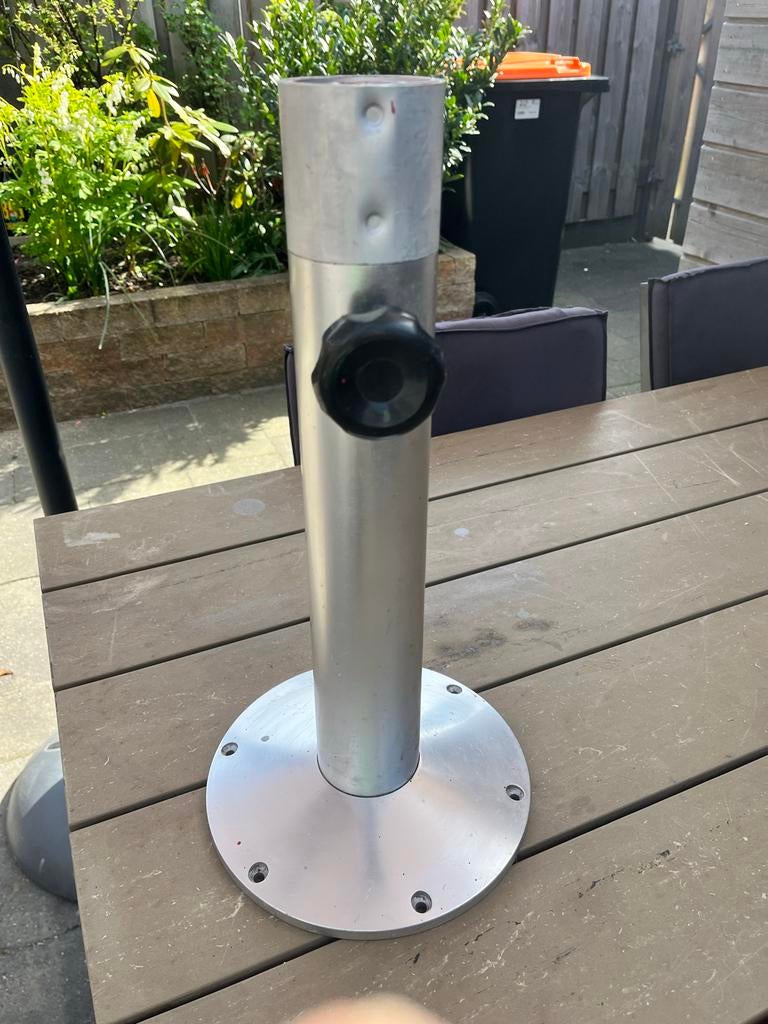 Allpa Aluminium Belle verstelbare stoelpoot H=330-430mm draaibaar met 4-posities grijs