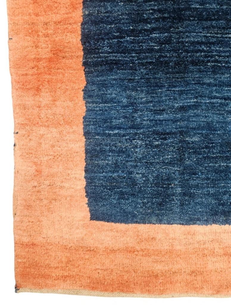 Handgeknoopt Perzisch wol Fine Gabbeh tapijt koral 111x136cm, Onbekend, Modern, Eigentijds, Gabbeh, Ophalen of Verzenden, Zo goed als nieuw