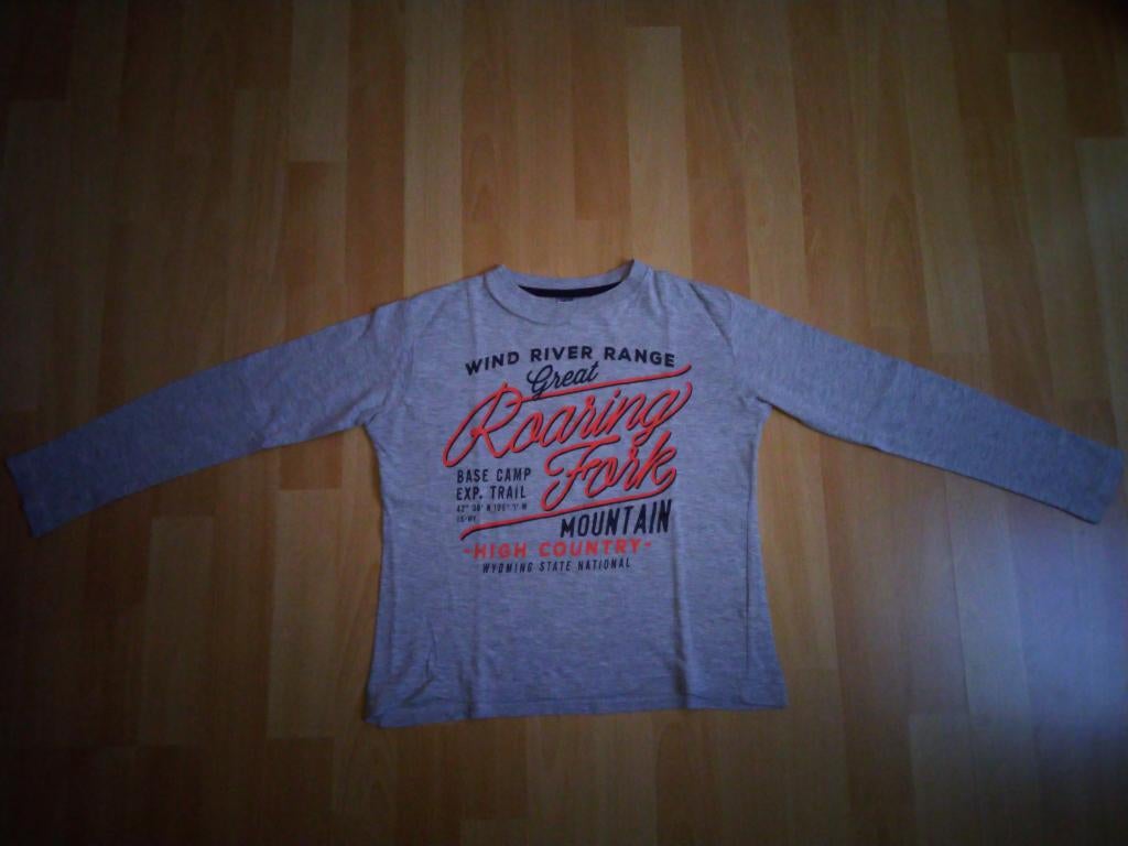 Grijs longsleeve, Kinderen en Baby's, Kinderkleding | Maat 134, Ophalen of Verzenden, Gebruikt, Jongen, Shirt of Longsleeve