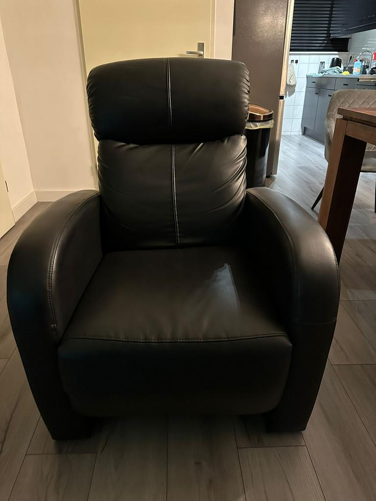 Zwarte fauteuils ligstoelen 2x, Ophalen, Zo goed als nieuw, 75 tot 100 cm, 50 tot 75 cm