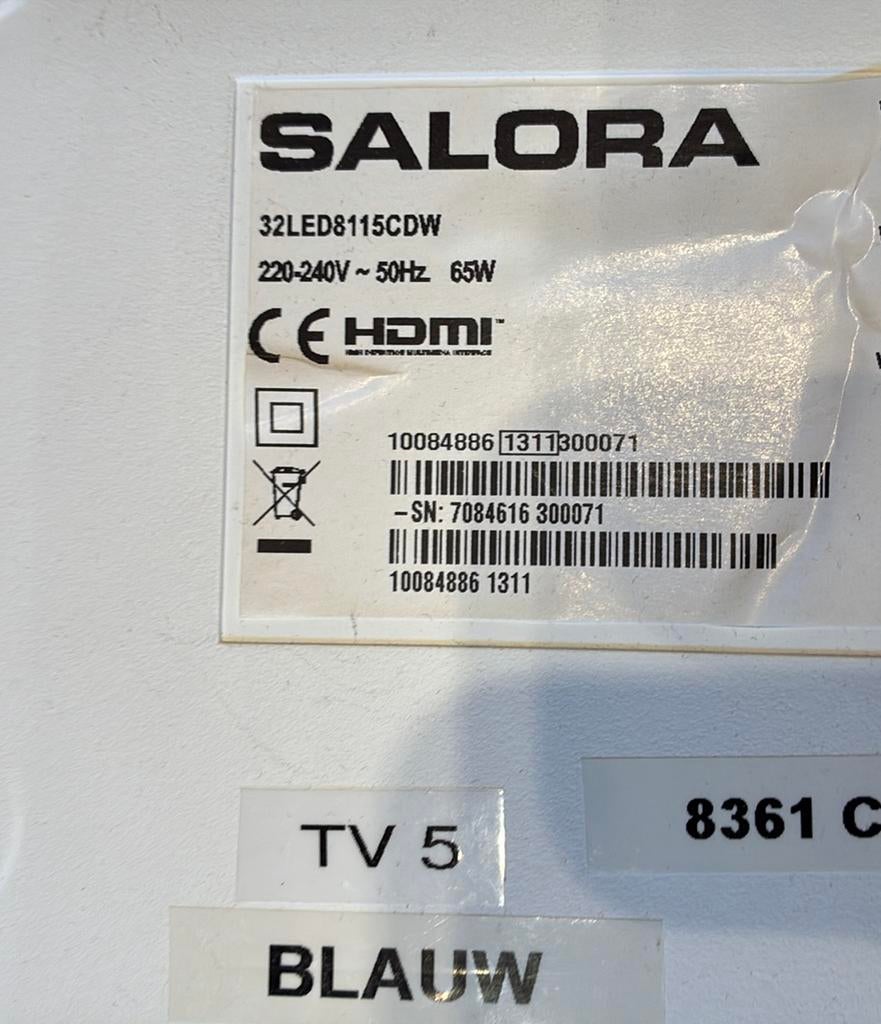 32 “ Tv met ingebouwde DVD speler, + platte muursteun, 50 Hz, 80 tot 100 cm, Ophalen, Overige merken