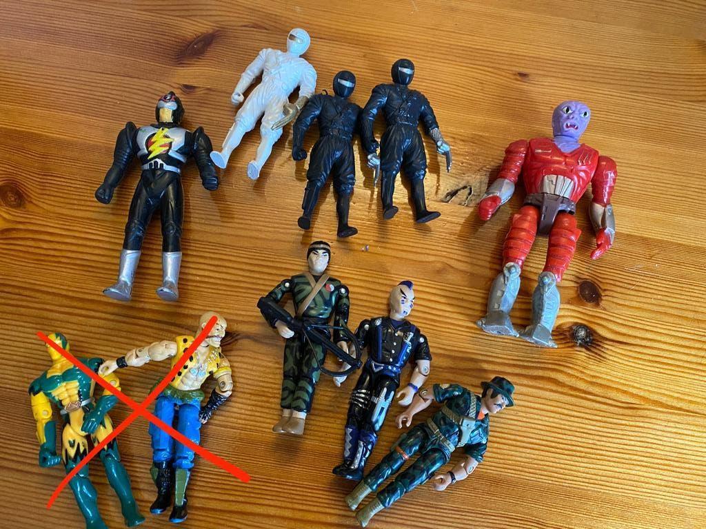 Vintage - 8 actiefiguren, Ophalen of Verzenden, Gebruikt