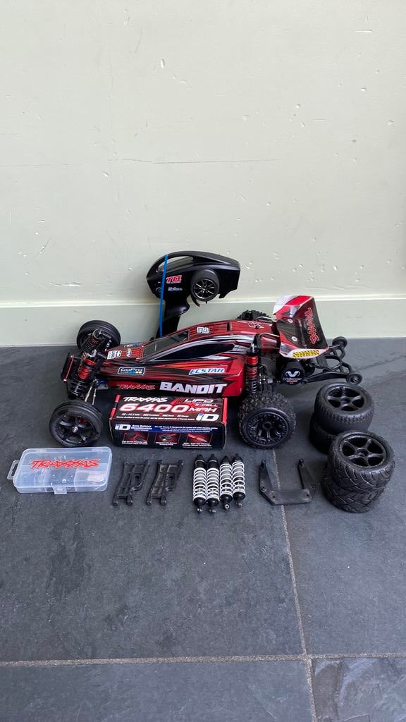 Traxxas bandit vxl 3s met veel upgrades, Elektro, Gebruikt, Auto offroad, Ophalen of Verzenden