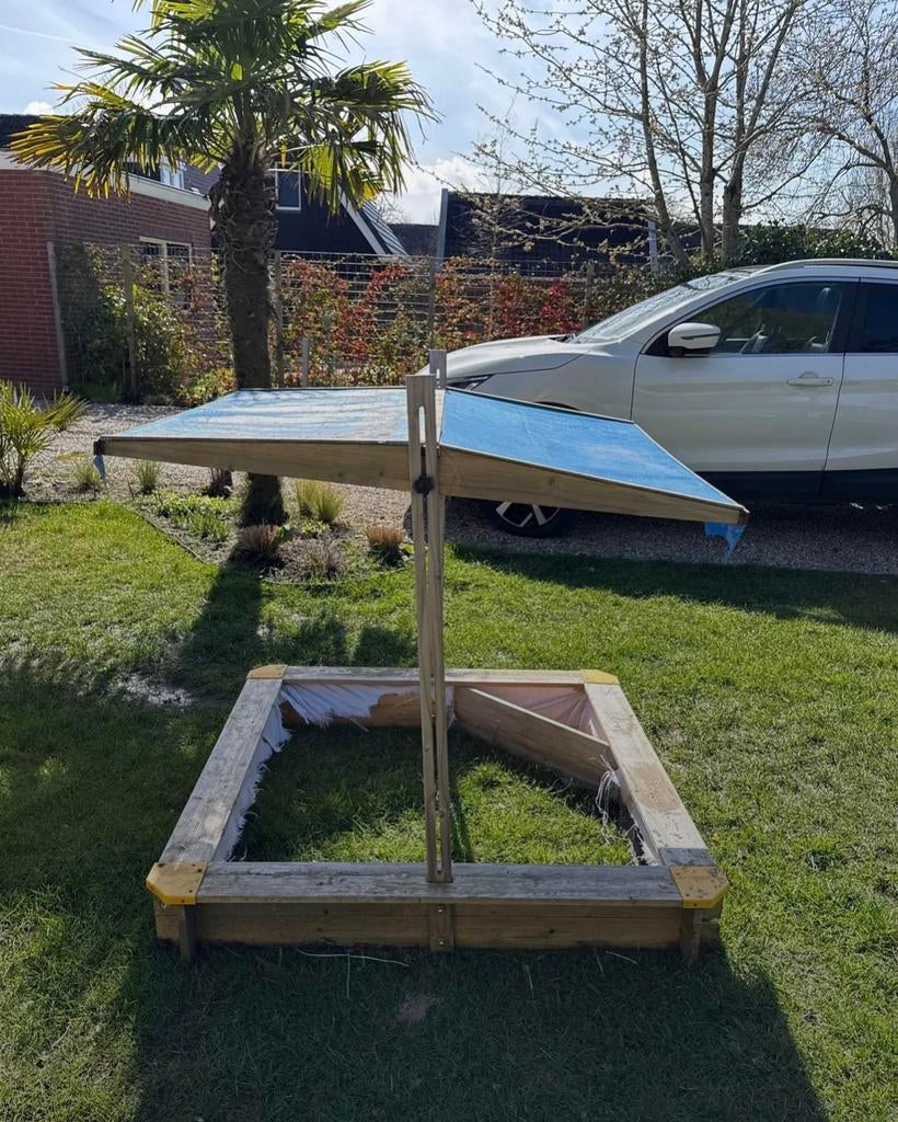 Gratis ombouw zandbak, Ophalen, Zo goed als nieuw, Rechthoekig, Hout