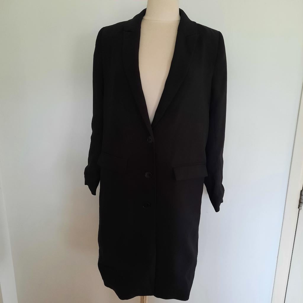 ALIX the Label colbert mantel trenchcoat zwart maat S, Maat 38/40 (M), Alix the label, Zwart, Ophalen of Verzenden