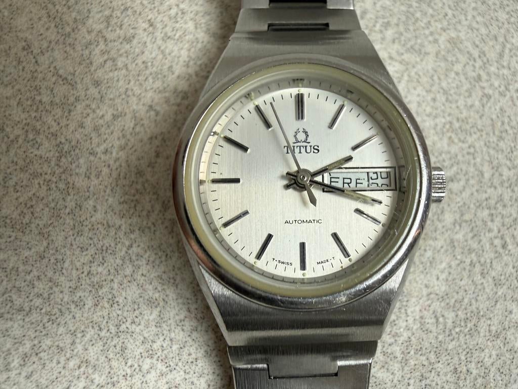 Titus - vintage automatisch horloge - automatic 225002, Overige merken, Staal, Met bandje, Polshorloge