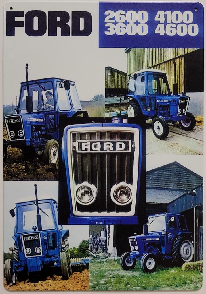 Ford Tractor 2600 3600 4100 4600 reclamebord van metaal deco, Info@deconoord.nl, Deco Noord, Nieuw, Ophalen of Verzenden