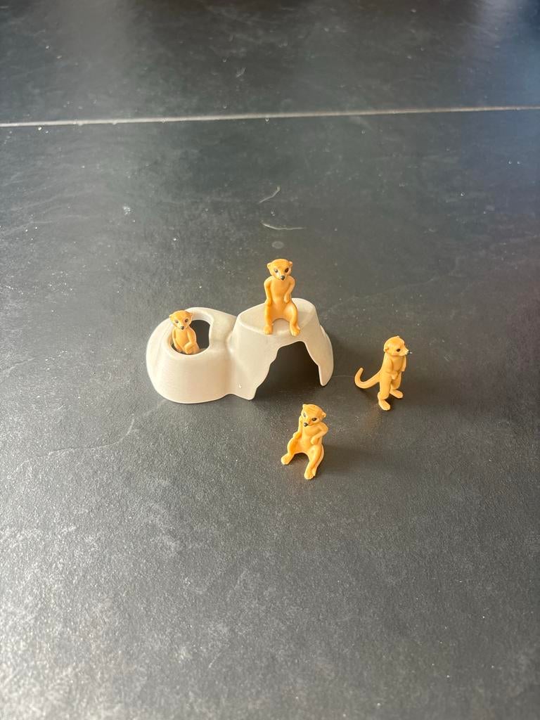 Schattige Stokstaartjes Speelset met Hol, Ophalen of Verzenden, Gebruikt, Jongen of Meisje