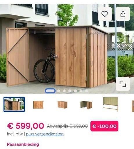 DURAMAX Fietsenberging 2mx1m - Nieuw in doos, Tuin en Terras, Bergingen en Tuinkasten, Ophalen, Nieuw, Metaal, Fietsenberging